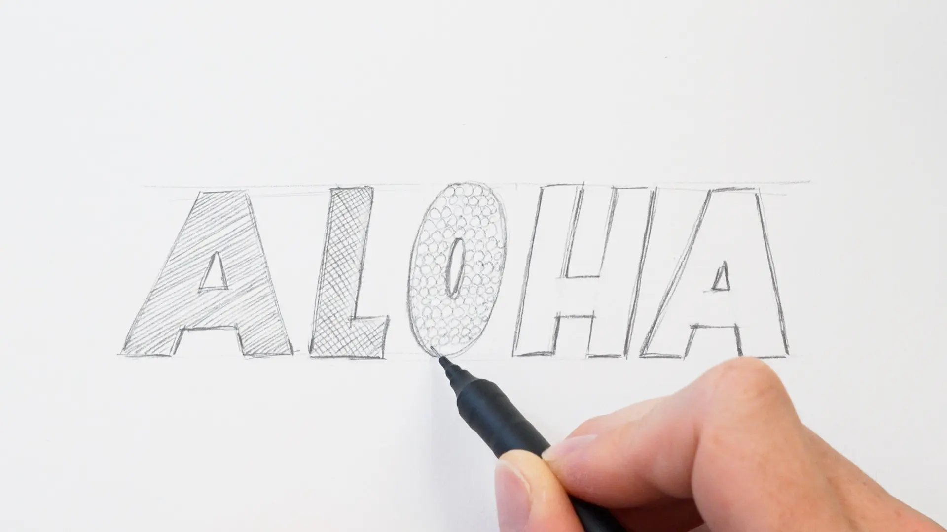 Schattieren und Schraffieren Abbildung