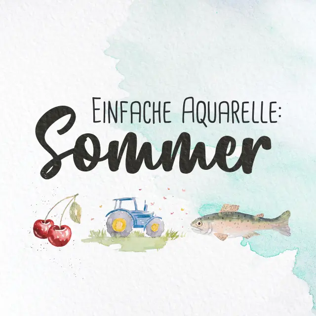 Einfache Aquarelle: Sommer
