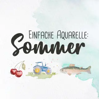 Einfache Aquarelle: Sommer