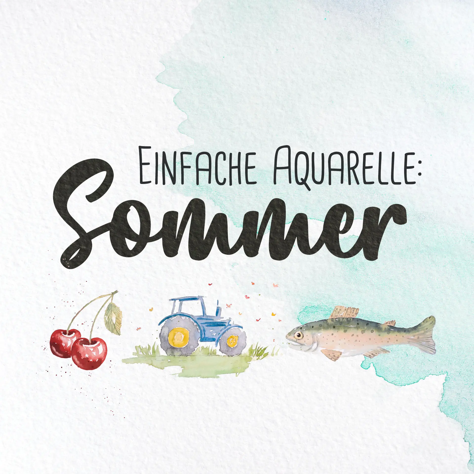 Einfache Aquarelle: Sommer Abbildung
