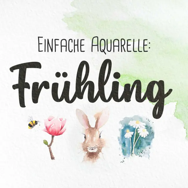 Einfache Aquarelle: Frühling