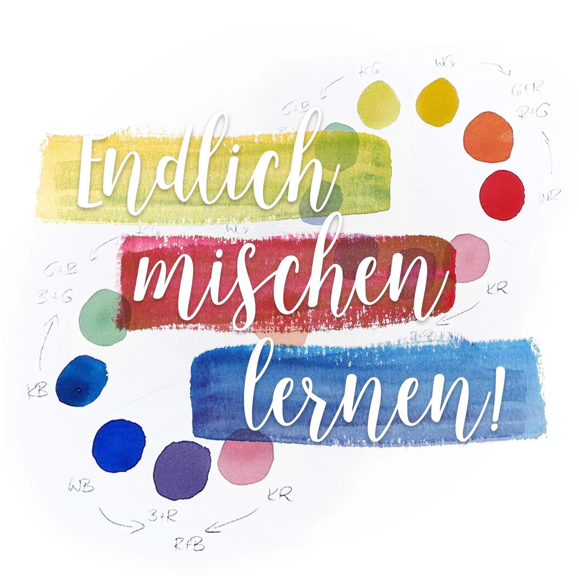 Aquarellfarben mischen Abbildung