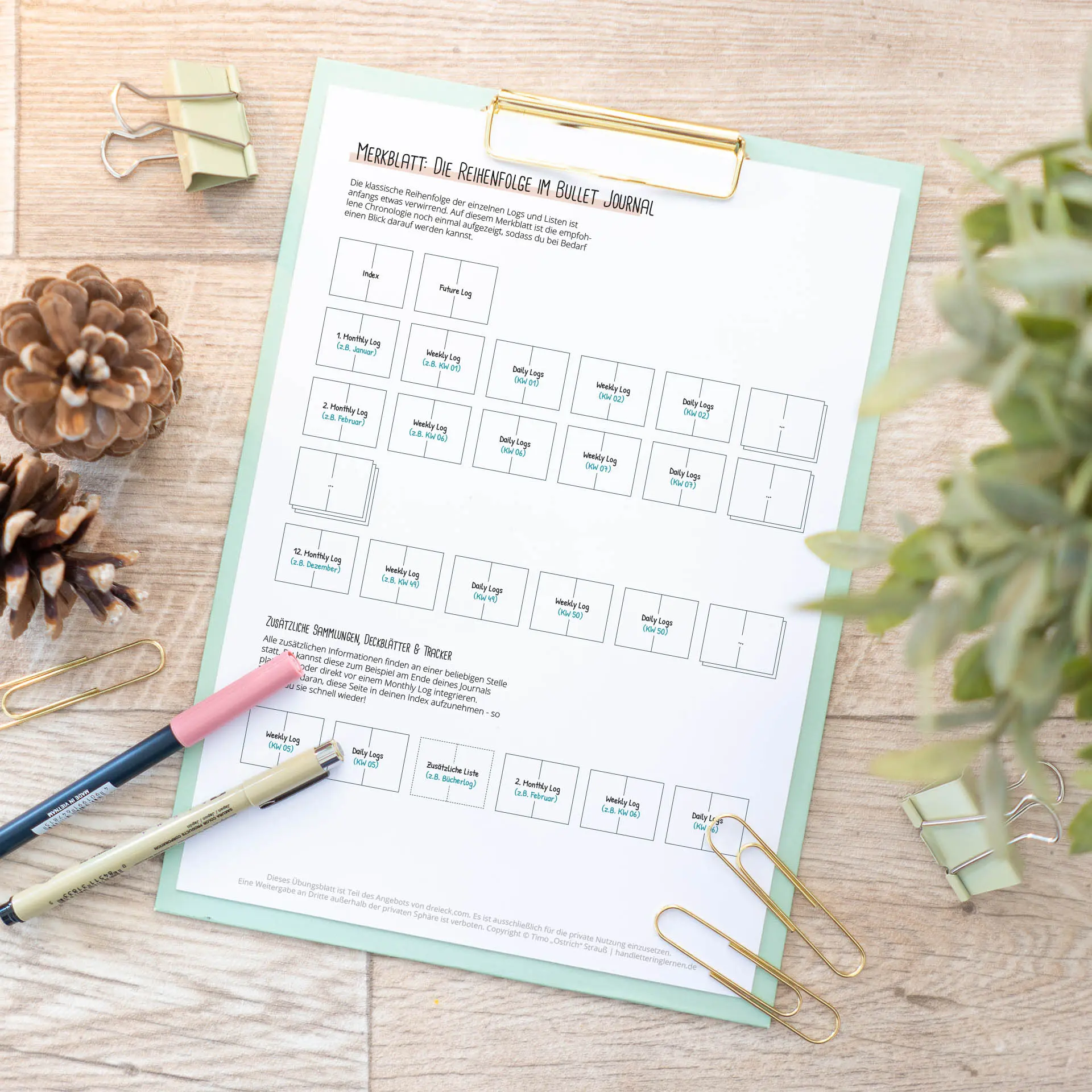 Journal-Glück Worksheets