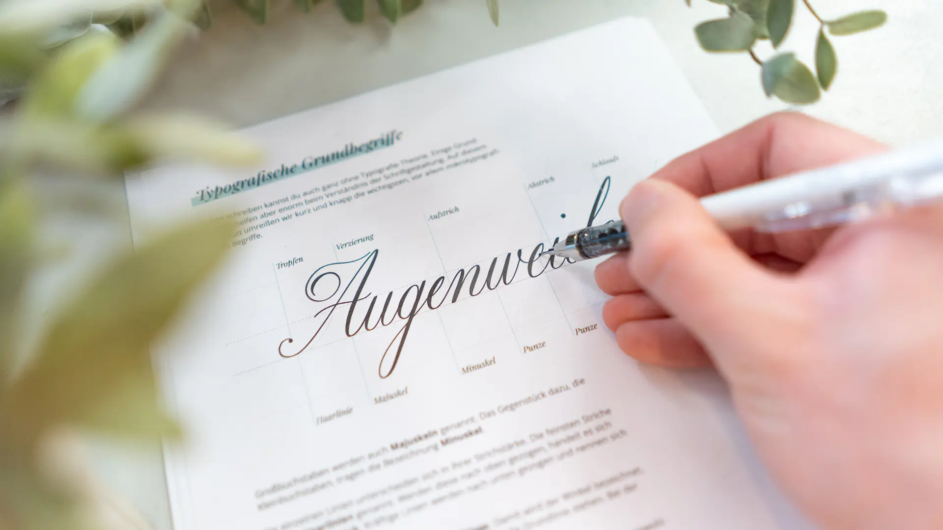 Moderne Copperplate-Kalligrafie Abbildung