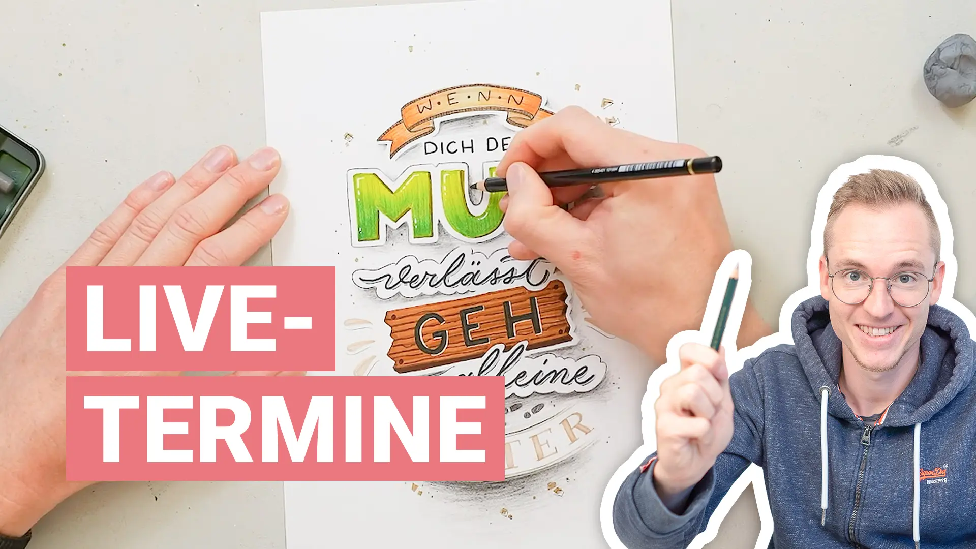 Handlettering-Kompositionen Live Abbildung