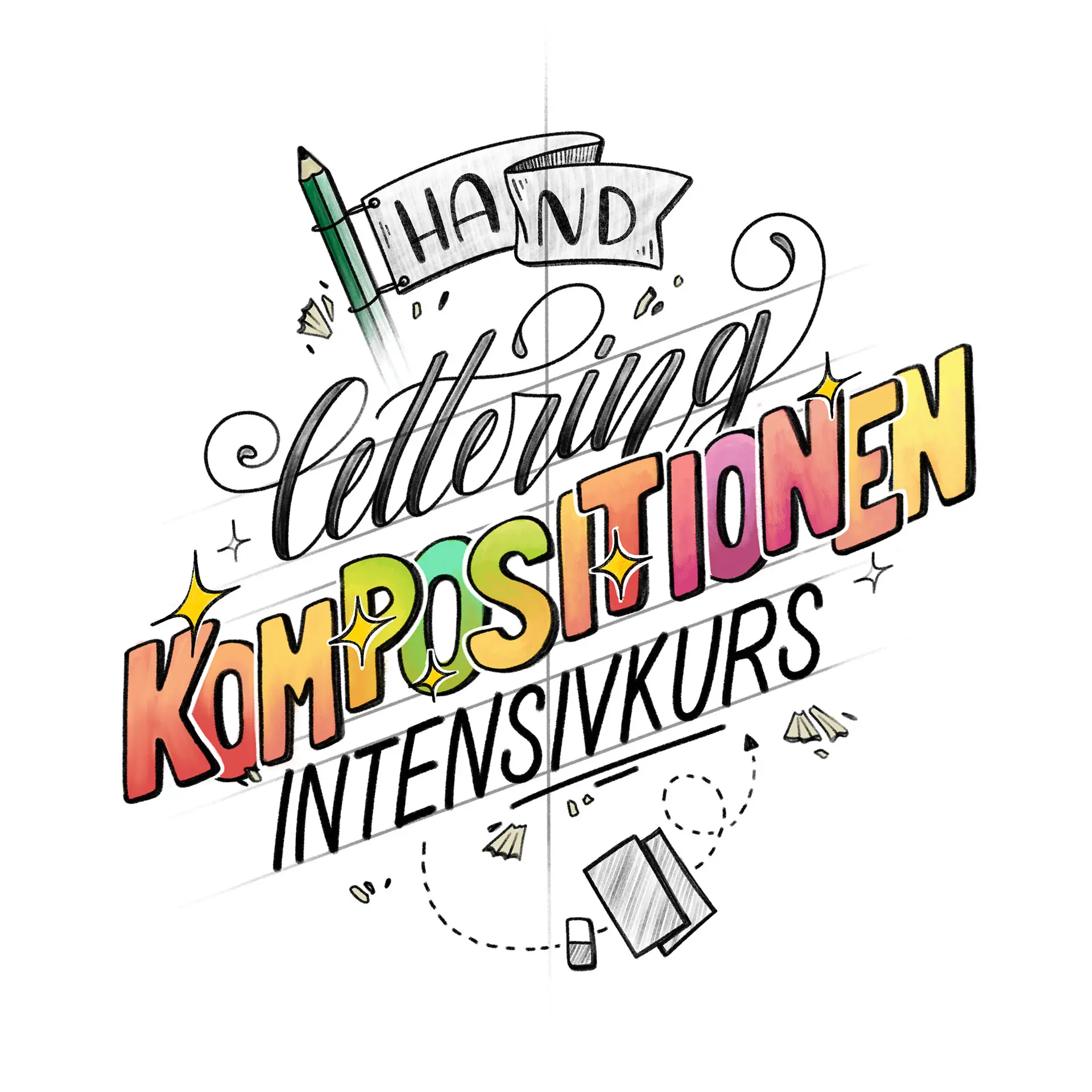 Handlettering-Kompositionen meistern